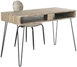 Winta Writing Desk 47'' Retro Grey Black Wood MDF Iron