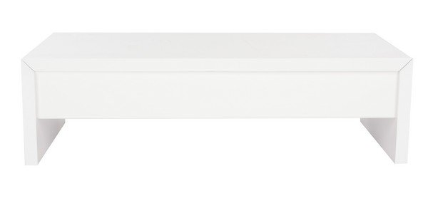 Safavieh Kinsley Coffee Table Lift Top White Chrome Wood MDF Iron FOX2234A 889048299962