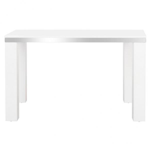 Safavieh Enos Desk Modern White Chrome Wood MDF Iron FOX2236A 889048299986