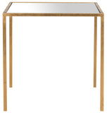 Kiley Gold Leaf Mirror Top Accent Table