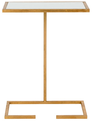 Safavieh Neil Accent Table Gold White Metal Lacquer Coating Iron FOX2528A 683726437260