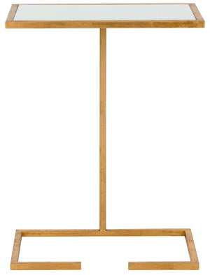 Safavieh Neil Accent Table Gold White Metal Lacquer Coating Iron FOX2528A 683726437260