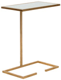 Safavieh Neil Accent Table Gold White Metal Lacquer Coating Iron FOX2528A 683726437260