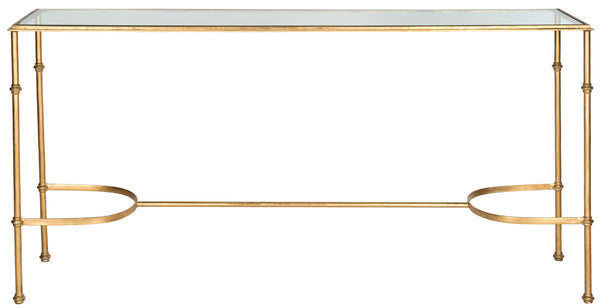 Safavieh Lucille Console Gold Metal Lacquer Coating Iron FOX2548A 683726304005