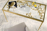 Safavieh Rosalia Desk Butterfly Antique Gold Metal Lacquer Coating Iron FOX2588A 889048093379