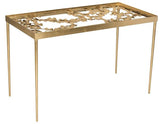 Otto Desk Ginkgo Antique Gold Metal Lacquer Coating Iron