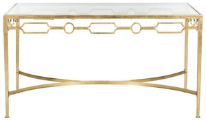 Safavieh Lura Coffee Table Retro Gold Metal Iron FOX2602A 889048118256