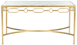 Safavieh Lura Coffee Table Retro Gold Metal Iron FOX2602A 889048118256