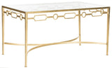 Safavieh Lura Coffee Table Retro Gold Metal Iron FOX2602A 889048118256