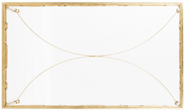 Safavieh Lura Coffee Table Retro Gold Metal Iron FOX2602A 889048118256