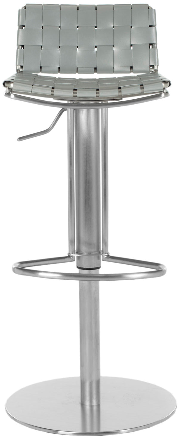 Safavieh Floyd Gas Lift Swivel Bar Stool Grey Metal FOX3000D