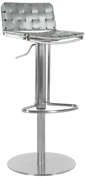 Safavieh Floyd Gas Lift Swivel Bar Stool Grey Metal FOX3000D