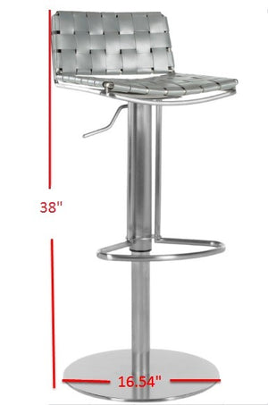 Safavieh Floyd Gas Lift Swivel Bar Stool Grey Metal FOX3000D