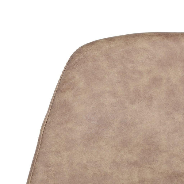 Safavieh Mathison Counter Stool Brown Metal Foam Stainless Steel PU FOX3012A 889048365704