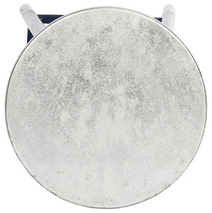 Safavieh Kenzie Bar Stool 30''H Dipped Navy Silver Metal Iron FOX3212C 889048211582