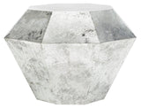 Safavieh Grace Accent Table Diamond Antique Silver Metal Cast Aluminium FOX3219B 683726493846