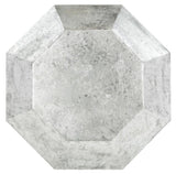 Safavieh Grace Accent Table Diamond Antique Silver Metal Cast Aluminium FOX3219B 683726493846