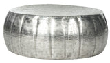 Dara Coffee Table Silver Metal Aluminum