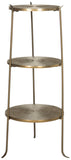 Safavieh Elda Side Table Brass Metal Aluminium Iron FOX3251A 889048112308