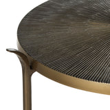 Safavieh Elda Side Table Brass Metal Aluminium Iron FOX3251A 889048112308