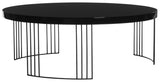 Safavieh Keelin Coffee Table Mid Century Scandinavian Black Wood Lacquer Coating MDF Iron FOX4200C 889048172135