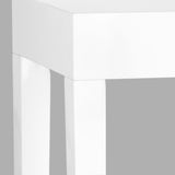 Safavieh Kayson Console Table Mid Century Scandinavian White Wood Lacquer Coating MDF FOX4204A 683726343752