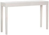 Safavieh Kayson Console Table Mid Century Scandinavian Grey Wood Lacquer Coating MDF FOX4204D 889048172357