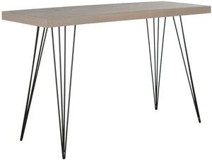 Safavieh Wolcott Console Retro Mid Century Grey Black Wood Lacquer Coating MDF Iron FOX4208B 683726344575