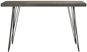 Safavieh Wolcott Console Retro Mid Century Dark Brown Black Wood Lacquer Coating MDF Iron FOX4208C 683726344827
