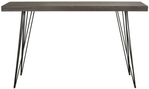 Safavieh Wolcott Console Retro Mid Century Dark Brown Black Wood Lacquer Coating MDF Iron FOX4208C 683726344827