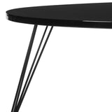 Safavieh Wynton Coffee Table Retro Mid Century Black Wood Lacquer Coating MDF Iron FOX4215D 889048172098