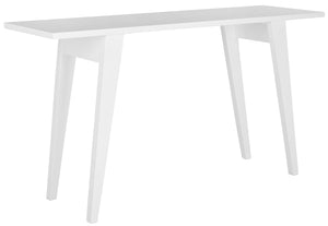 Safavieh Manny Console Retro Mid Century White Wood Lacquer Coating MDF FOX4220B 683726349853