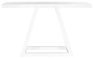 Safavieh Sutton Console Modern Scandinavian A Line White Wood Lacquer Coating MDF FOX4229A 683726350590