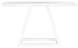 Safavieh Sutton Console Modern Scandinavian A Line White Wood Lacquer Coating MDF FOX4229A 683726350590