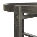 Safavieh Cursten Coffee Table Retro Mid Century Tray Top Dark Grey Wood Water Based Paint MDF Iron FOX4231A 889048200166