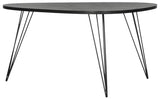 Safavieh Rocco Coffee Table Retro Mid Century Black Wood NC Coating Powder MDF Iron FOX4249B 889048200388