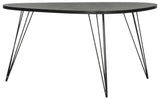 Safavieh Rocco Coffee Table Retro Mid Century Black Wood NC Coating Powder MDF Iron FOX4249B 889048200388