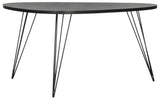 Safavieh Rocco Coffee Table Retro Mid Century Black Wood NC Coating Powder MDF Iron FOX4249B 889048200388