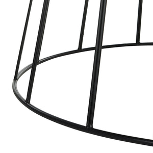 Safavieh Deion Coffee Table Retro Mid Century Light Oak Black Wood NC Coating Powder MDF Iron FOX4259A 889048200494