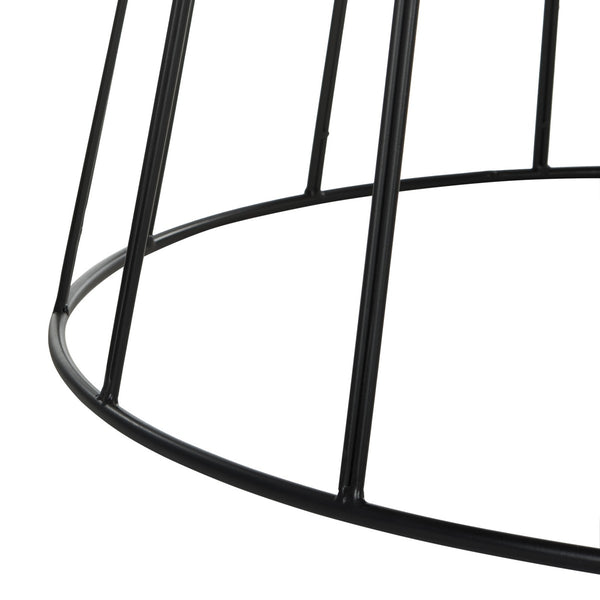 Safavieh Deion Coffee Table Retro Mid Century Light Oak Black Wood NC Coating Powder MDF Iron FOX4259A 889048200494