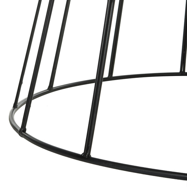 Safavieh Deion Coffee Table Retro Mid Century White Black Wood PU Powder Coating MDF Iron FOX4259B 889048200500