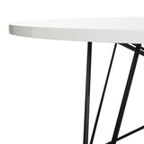 Safavieh Maris Coffee Table Retro Mid Century White Black Wood PU Powder Coating MDF Iron FOX4261B 889048200531