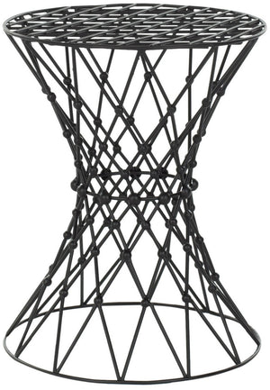 Safavieh Charlotte Stool Iron Wire Black Metal Powder Coating FOX4501A 683726529651