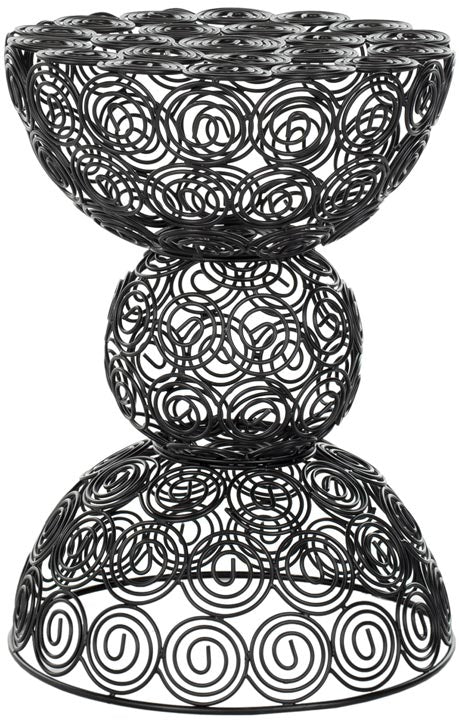 Safavieh Leila Stool Iron Wire Black Metal Powder Coating FOX4508A 683726529729