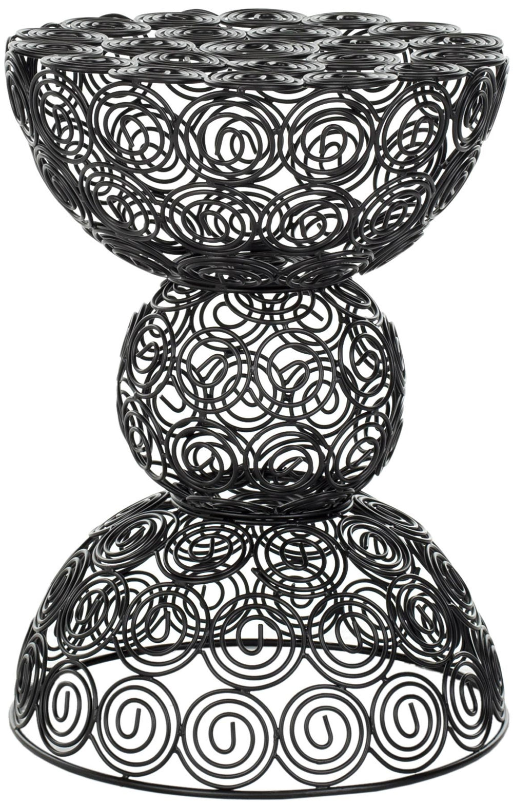 Safavieh Leila Stool Iron Wire Black Metal Powder Coating FOX4508A 683726529729
