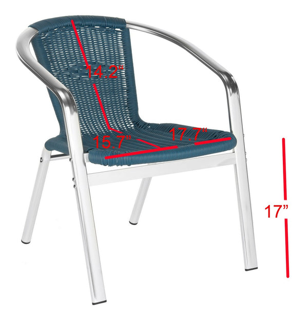 Safavieh Wrangell Indoor Outdoor Stacking Armchair FOX5207A-SET2