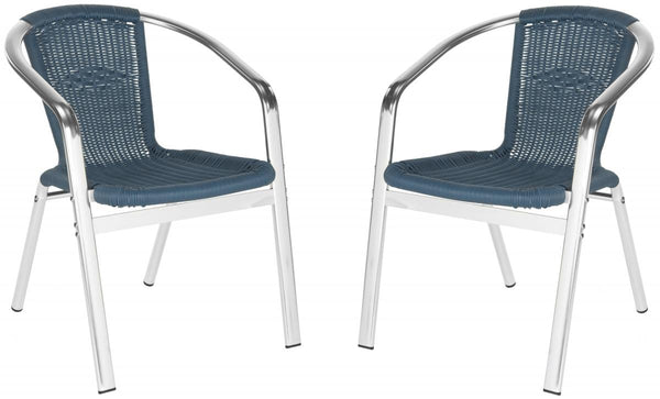 Safavieh Wrangell Indoor Outdoor Stacking Armchair FOX5207A-SET2