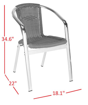 Safavieh Wrangell Indoor Outdoor Stacking Armchair FOX5207C-SET2