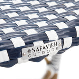 Safavieh - Set of 2 - Hooper Arm Chair Navy / White Pe Wicker, Aluminium FOX5209F-SET2 889048563520