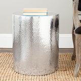 Safavieh Polonium Table Occasional Hammered Silver Metal Powder Coating Aluminum FOX5502A 683726533153